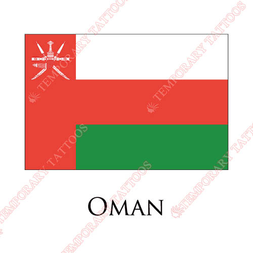 Oman flag Customize Temporary Tattoos Stickers NO.1950